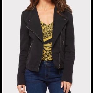 MARRAKECH BLACK STRETCH MOTO JACKET